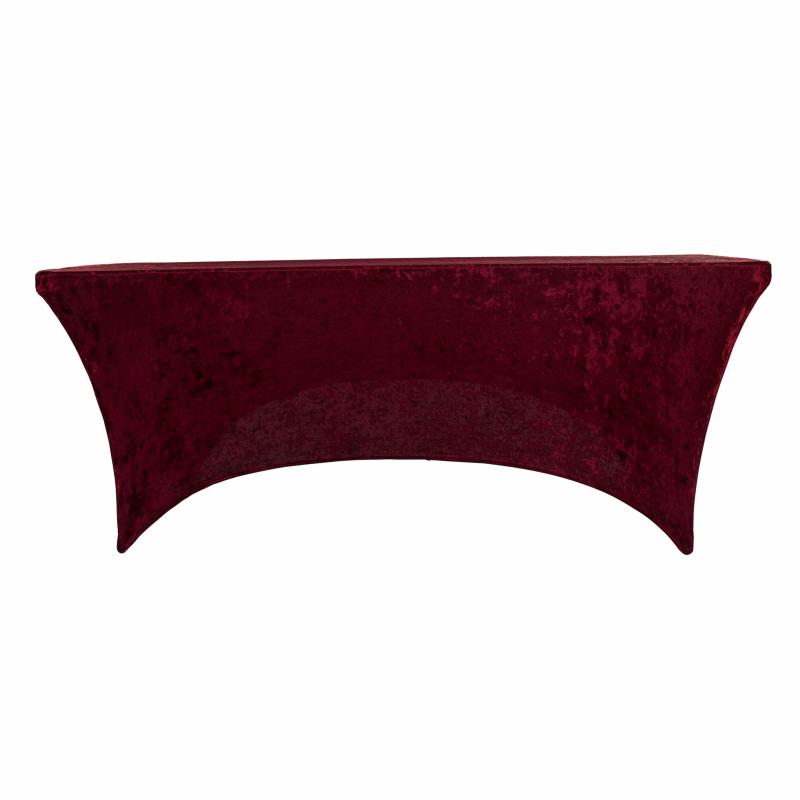 Tablecloths |   Velvet Spandex Table Cover 6Ft Rectangle – Burgundy Rectangle Tablecloths Burgundy