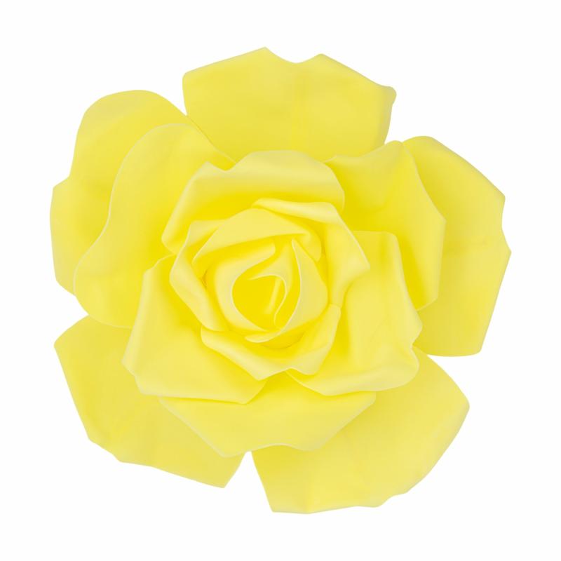 Beads & Crystal Backdrops |   Large Foam Rose Wall Decor 30 Cm – Yellow Beads & Crystal Backdrops Beads & Crystal Backdrops