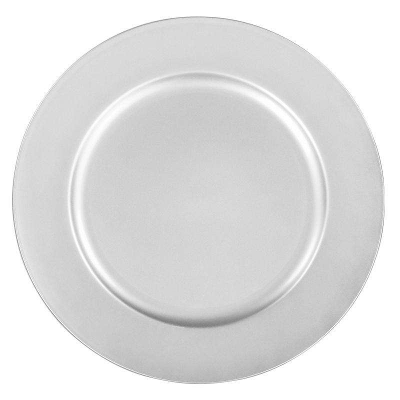 Charger Plates |   Plain Round 13" Charger Plates – Silver Charger Plates Charger Plates