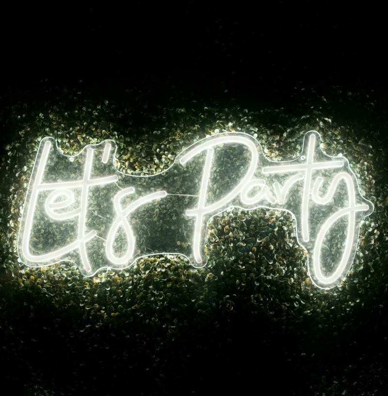 Neon Signs |   Lets Party Neon Sign 73 Cm X 29 Cm Neon Signs Neon Signs