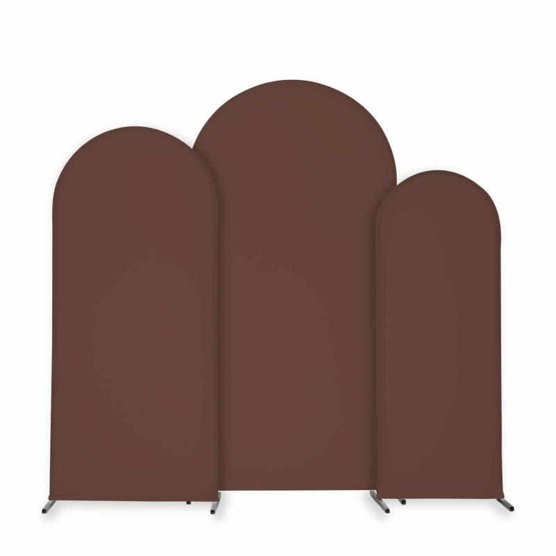 Arches |   Spandex Covers For Trio Arch Frame Backdrop 3Pc/Set – Chocolate Arches Arches