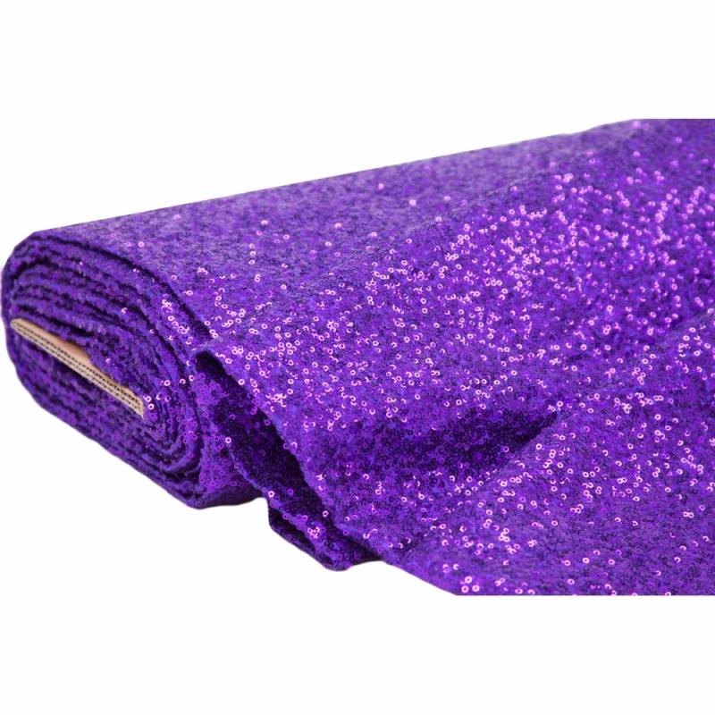 Fabric Rolls |   10 Yards Glitz Sequins Fabric Bolt – Purple Backdrop Stands & Drapes Fabric Rolls