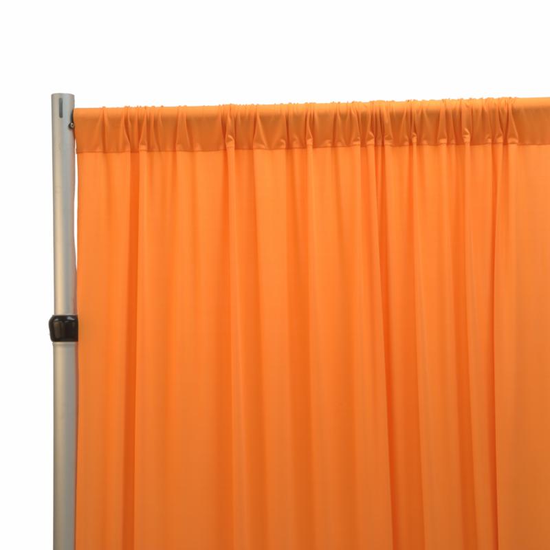 Backdrop Draping |   Spandex 4-Way Stretch Backdrop Drape Curtain 12Ft H X 60" W – Orange Backdrop Draping Backdrop Draping