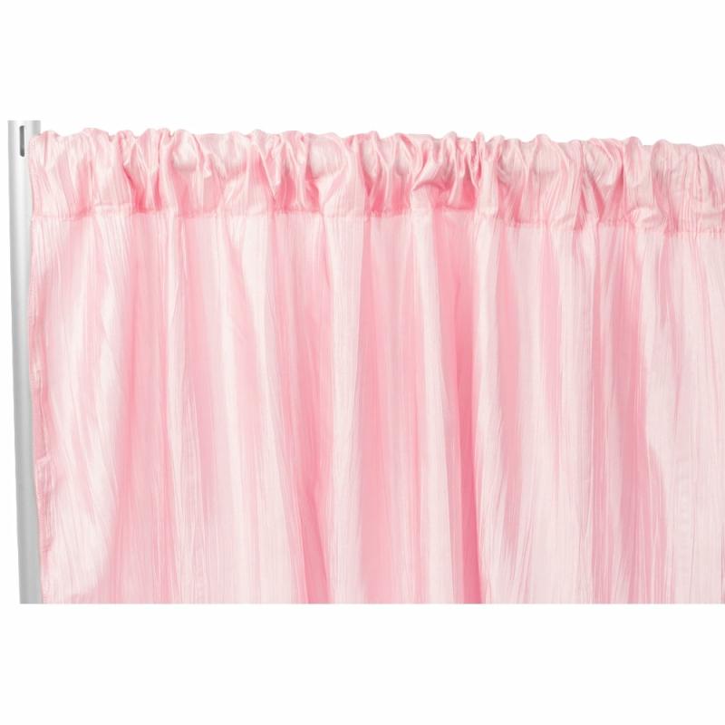 Backdrop Draping |   Accordion Crinkle Taffeta 10Ft H X 54" W Drape/Backdrop Panel – Pink Backdrop Draping Backdrop Draping