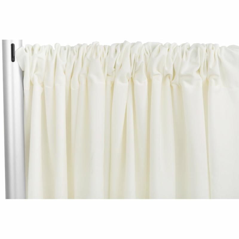 Backdrop Draping |   Poly Premier Fire Retardant (Fr) 10Ft H X 60" W Drape/Backdrop – Ivory Backdrop Draping Backdrop Draping