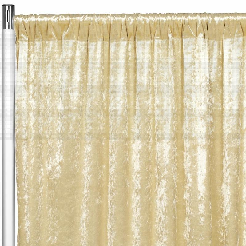 Backdrop Draping |   Velvet 14Ft H X 52" W Drape/Backdrop Curtain Panel – Champagne Backdrop Draping Backdrop Draping