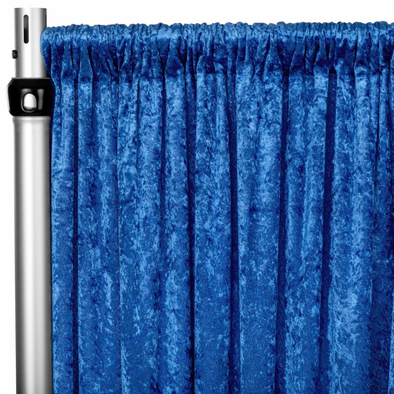 Backdrop Draping |   Velvet 14Ft H X 52" W Drape/Backdrop Curtain Panel – Royal Blue Backdrop Draping Backdrop Draping