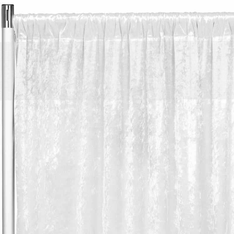 Backdrop Draping |   Velvet 18Ft H X 52" W Drape/Backdrop Curtain Panel – White Backdrop Draping Backdrop Draping